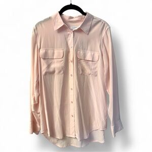 Equipment Light Pink 100% Silk Button-Down Shirt Blouse - Sz Small EUC